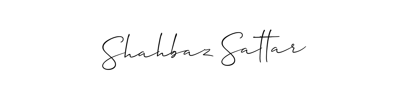 Allison_Script is a professional signature style that is perfect for those who want to add a touch of class to their signature. It is also a great choice for those who want to make their signature more unique. Get Shahbaz Sattar name to fancy signature for free. Shahbaz Sattar signature style 2 images and pictures png