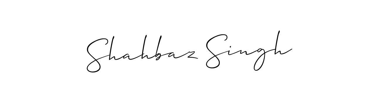 Design your own signature with our free online signature maker. With this signature software, you can create a handwritten (Allison_Script) signature for name Shahbaz Singh. Shahbaz Singh signature style 2 images and pictures png