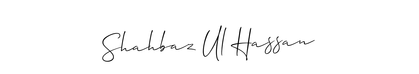 Shahbaz Ul Hassan stylish signature style. Best Handwritten Sign (Allison_Script) for my name. Handwritten Signature Collection Ideas for my name Shahbaz Ul Hassan. Shahbaz Ul Hassan signature style 2 images and pictures png