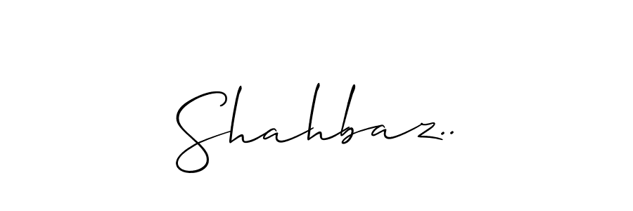 How to Draw Shahbaz.. signature style? Allison_Script is a latest design signature styles for name Shahbaz... Shahbaz.. signature style 2 images and pictures png