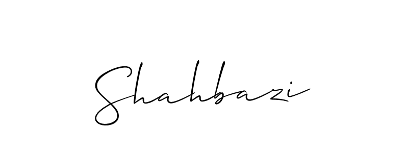 How to make Shahbazi name signature. Use Allison_Script style for creating short signs online. This is the latest handwritten sign. Shahbazi signature style 2 images and pictures png