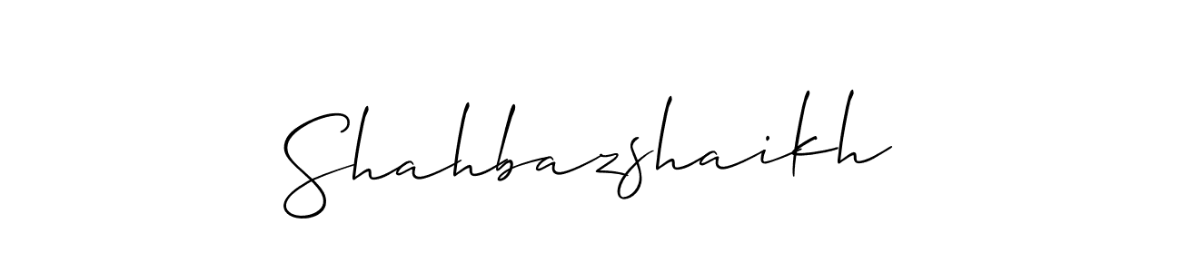 The best way (Allison_Script) to make a short signature is to pick only two or three words in your name. The name Shahbazshaikh include a total of six letters. For converting this name. Shahbazshaikh signature style 2 images and pictures png