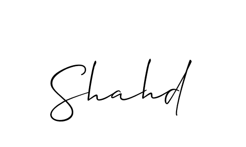 The best way (Allison_Script) to make a short signature is to pick only two or three words in your name. The name Shahd include a total of six letters. For converting this name. Shahd signature style 2 images and pictures png