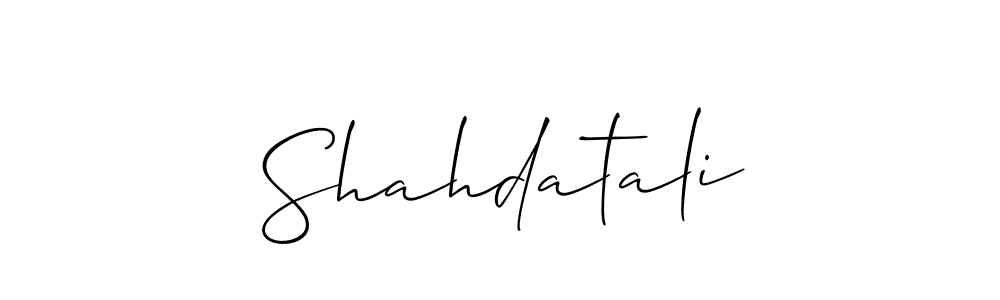 Also You can easily find your signature by using the search form. We will create Shahdatali name handwritten signature images for you free of cost using Allison_Script sign style. Shahdatali signature style 2 images and pictures png