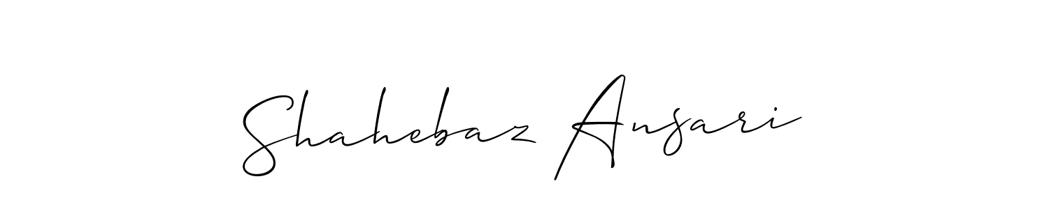 How to make Shahebaz Ansari signature? Allison_Script is a professional autograph style. Create handwritten signature for Shahebaz Ansari name. Shahebaz Ansari signature style 2 images and pictures png