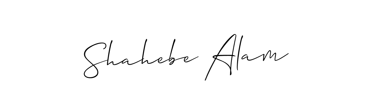 if you are searching for the best signature style for your name Shahebe Alam. so please give up your signature search. here we have designed multiple signature styles  using Allison_Script. Shahebe Alam signature style 2 images and pictures png