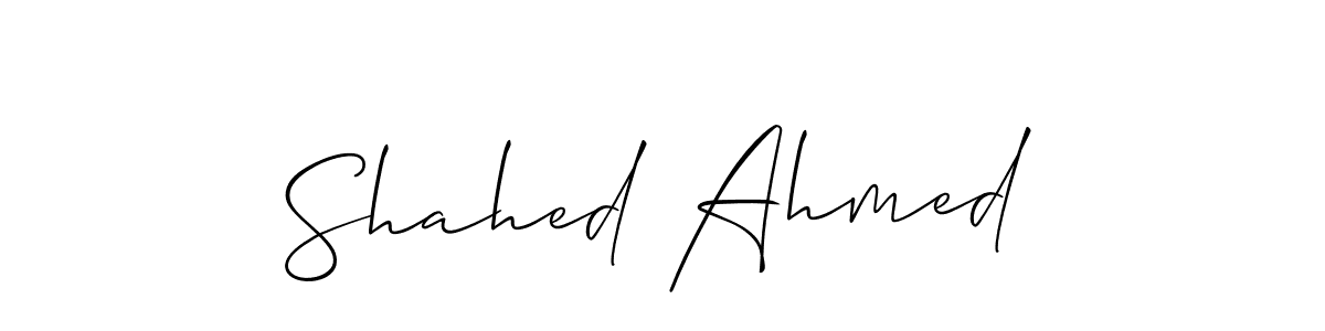 Make a beautiful signature design for name Shahed Ahmed. With this signature (Allison_Script) style, you can create a handwritten signature for free. Shahed Ahmed signature style 2 images and pictures png