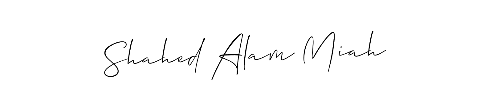 Also we have Shahed Alam Miah name is the best signature style. Create professional handwritten signature collection using Allison_Script autograph style. Shahed Alam Miah signature style 2 images and pictures png