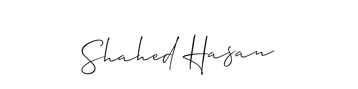 It looks lik you need a new signature style for name Shahed Hasan. Design unique handwritten (Allison_Script) signature with our free signature maker in just a few clicks. Shahed Hasan signature style 2 images and pictures png