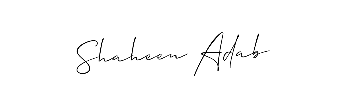 Best and Professional Signature Style for Shaheen Adab. Allison_Script Best Signature Style Collection. Shaheen Adab signature style 2 images and pictures png