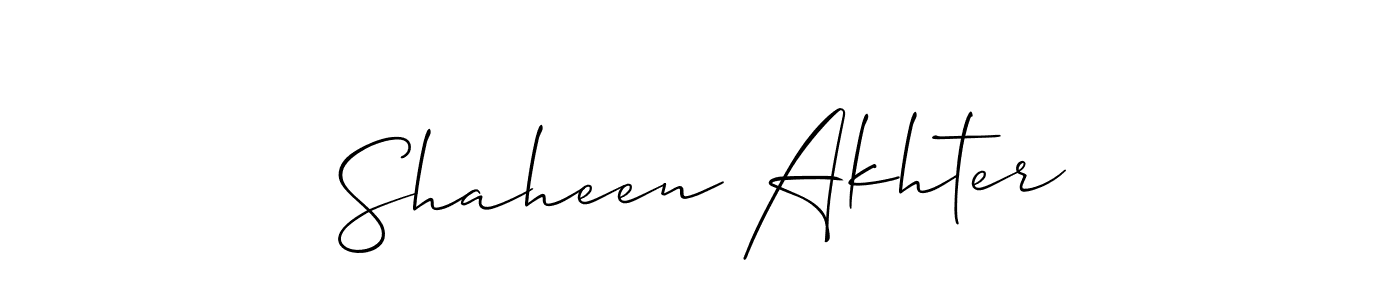 It looks lik you need a new signature style for name Shaheen Akhter. Design unique handwritten (Allison_Script) signature with our free signature maker in just a few clicks. Shaheen Akhter signature style 2 images and pictures png
