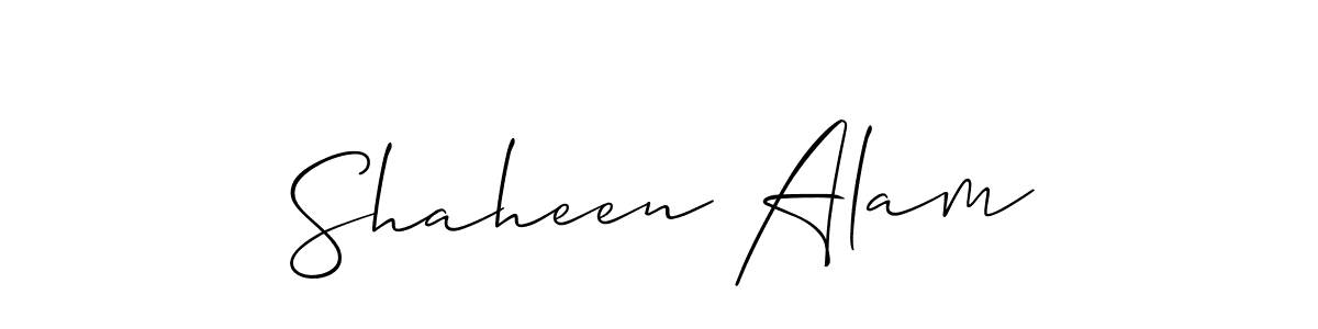 You should practise on your own different ways (Allison_Script) to write your name (Shaheen Alam) in signature. don't let someone else do it for you. Shaheen Alam signature style 2 images and pictures png