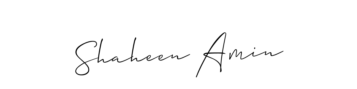 Create a beautiful signature design for name Shaheen Amin. With this signature (Allison_Script) fonts, you can make a handwritten signature for free. Shaheen Amin signature style 2 images and pictures png