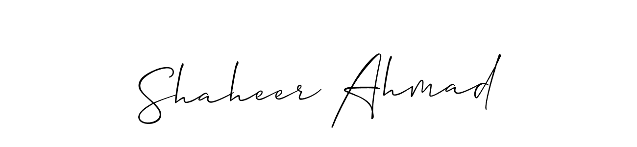 Shaheer Ahmad stylish signature style. Best Handwritten Sign (Allison_Script) for my name. Handwritten Signature Collection Ideas for my name Shaheer Ahmad. Shaheer Ahmad signature style 2 images and pictures png