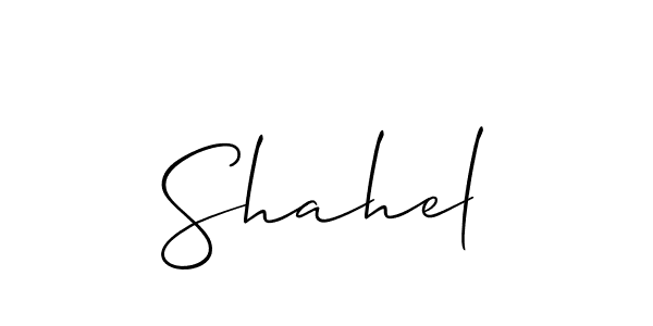 Similarly Allison_Script is the best handwritten signature design. Signature creator online .You can use it as an online autograph creator for name Shahel. Shahel signature style 2 images and pictures png