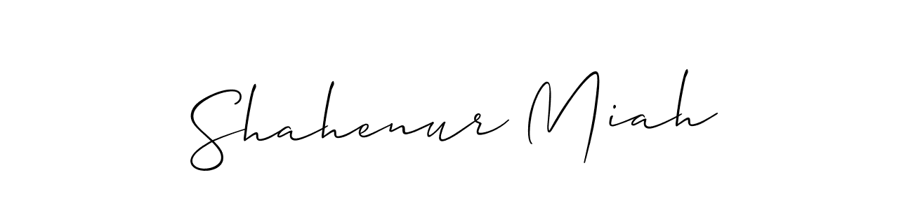 Also we have Shahenur Miah name is the best signature style. Create professional handwritten signature collection using Allison_Script autograph style. Shahenur Miah signature style 2 images and pictures png