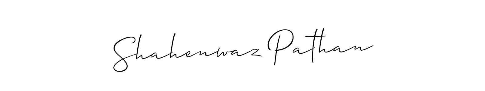 Make a beautiful signature design for name Shahenwaz Pathan. With this signature (Allison_Script) style, you can create a handwritten signature for free. Shahenwaz Pathan signature style 2 images and pictures png