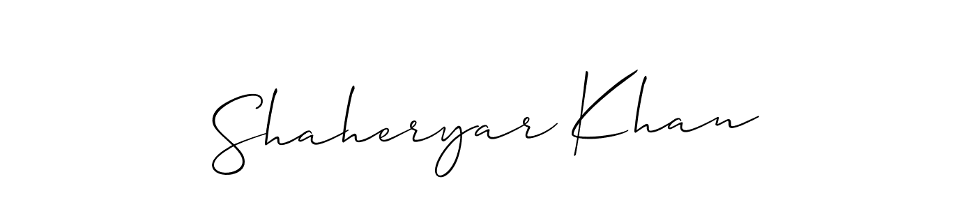 This is the best signature style for the Shaheryar Khan name. Also you like these signature font (Allison_Script). Mix name signature. Shaheryar Khan signature style 2 images and pictures png