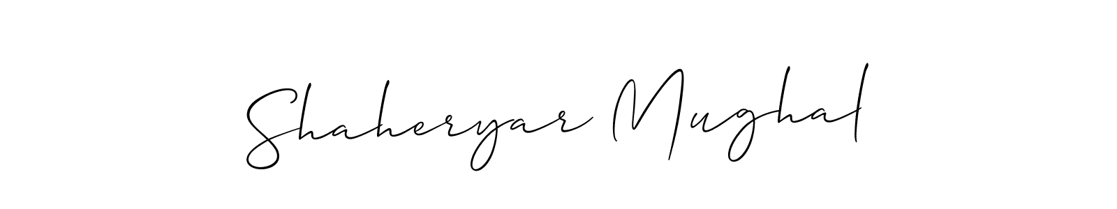 You should practise on your own different ways (Allison_Script) to write your name (Shaheryar Mughal) in signature. don't let someone else do it for you. Shaheryar Mughal signature style 2 images and pictures png