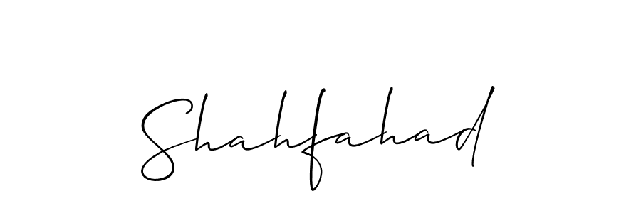 Design your own signature with our free online signature maker. With this signature software, you can create a handwritten (Allison_Script) signature for name Shahfahad. Shahfahad signature style 2 images and pictures png