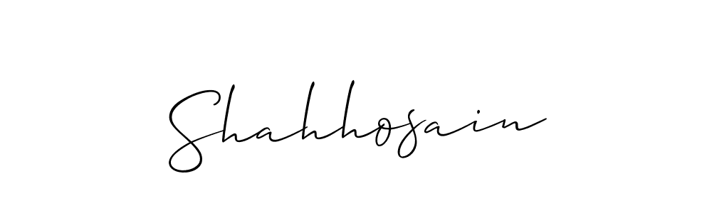 You should practise on your own different ways (Allison_Script) to write your name (Shahhosain) in signature. don't let someone else do it for you. Shahhosain signature style 2 images and pictures png