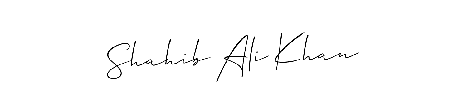 The best way (Allison_Script) to make a short signature is to pick only two or three words in your name. The name Shahib Ali Khan include a total of six letters. For converting this name. Shahib Ali Khan signature style 2 images and pictures png