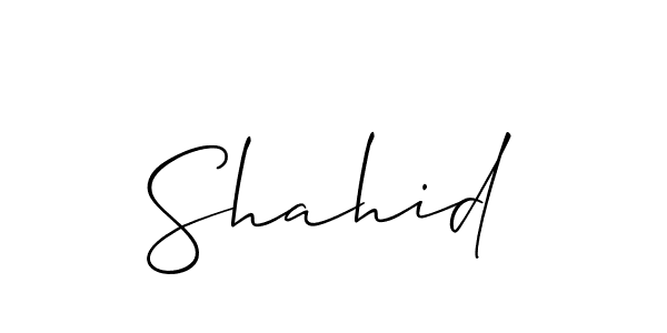 Allison_Script is a professional signature style that is perfect for those who want to add a touch of class to their signature. It is also a great choice for those who want to make their signature more unique. Get Shahid name to fancy signature for free. Shahid signature style 2 images and pictures png