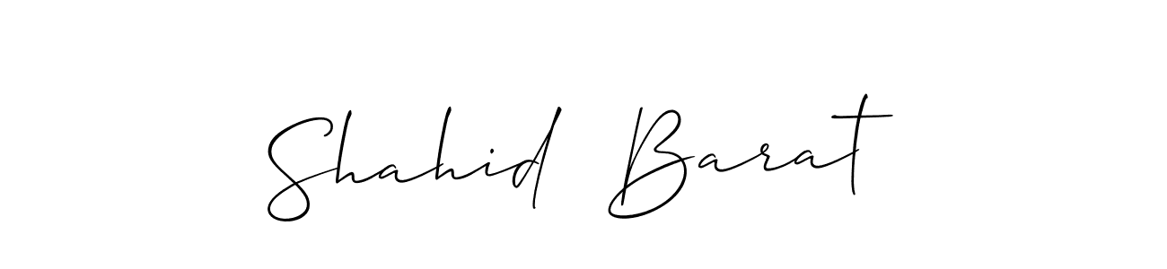 Make a beautiful signature design for name Shahid  Barat. With this signature (Allison_Script) style, you can create a handwritten signature for free. Shahid  Barat signature style 2 images and pictures png