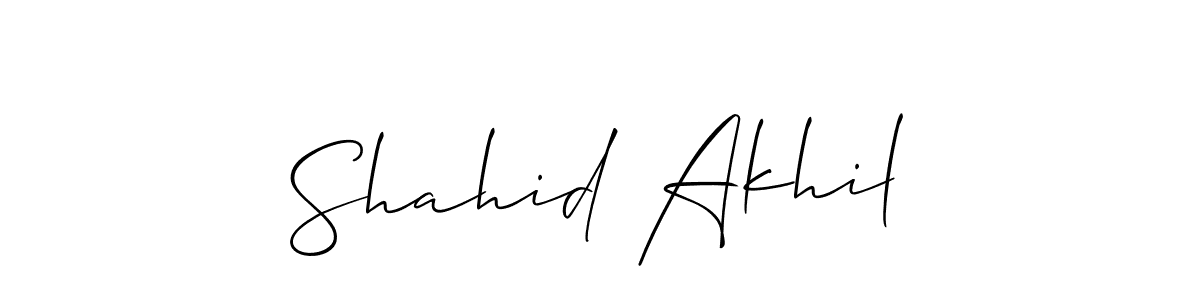 How to make Shahid Akhil signature? Allison_Script is a professional autograph style. Create handwritten signature for Shahid Akhil name. Shahid Akhil signature style 2 images and pictures png