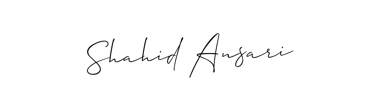 It looks lik you need a new signature style for name Shahid Ansari. Design unique handwritten (Allison_Script) signature with our free signature maker in just a few clicks. Shahid Ansari signature style 2 images and pictures png