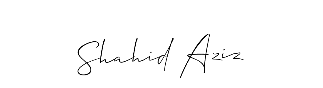 Make a short Shahid Aziz signature style. Manage your documents anywhere anytime using Allison_Script. Create and add eSignatures, submit forms, share and send files easily. Shahid Aziz signature style 2 images and pictures png