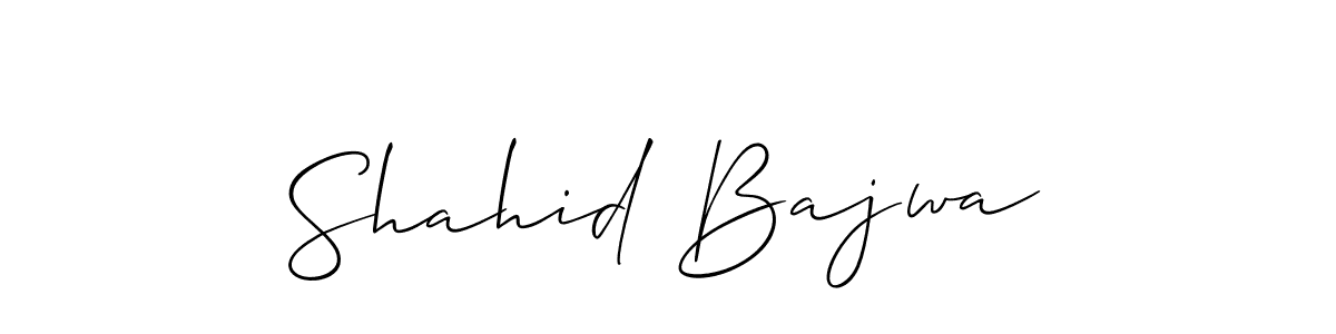 Also You can easily find your signature by using the search form. We will create Shahid Bajwa name handwritten signature images for you free of cost using Allison_Script sign style. Shahid Bajwa signature style 2 images and pictures png