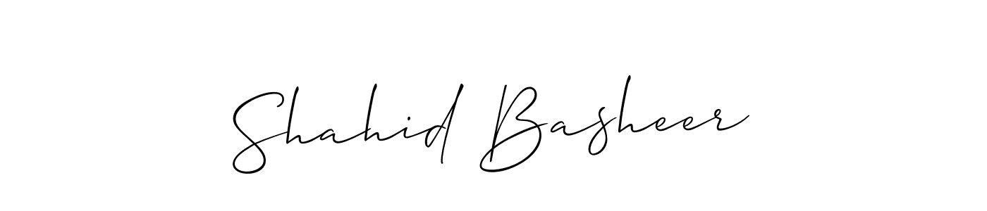 Also You can easily find your signature by using the search form. We will create Shahid Basheer name handwritten signature images for you free of cost using Allison_Script sign style. Shahid Basheer signature style 2 images and pictures png