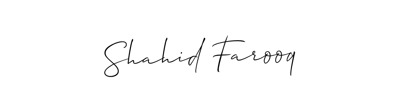 Also we have Shahid Farooq name is the best signature style. Create professional handwritten signature collection using Allison_Script autograph style. Shahid Farooq signature style 2 images and pictures png