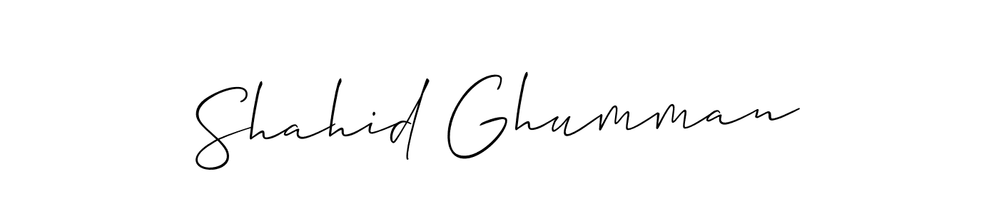 You should practise on your own different ways (Allison_Script) to write your name (Shahid Ghumman) in signature. don't let someone else do it for you. Shahid Ghumman signature style 2 images and pictures png