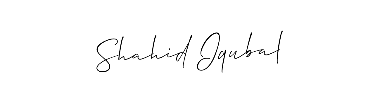 How to make Shahid Iqubal signature? Allison_Script is a professional autograph style. Create handwritten signature for Shahid Iqubal name. Shahid Iqubal signature style 2 images and pictures png