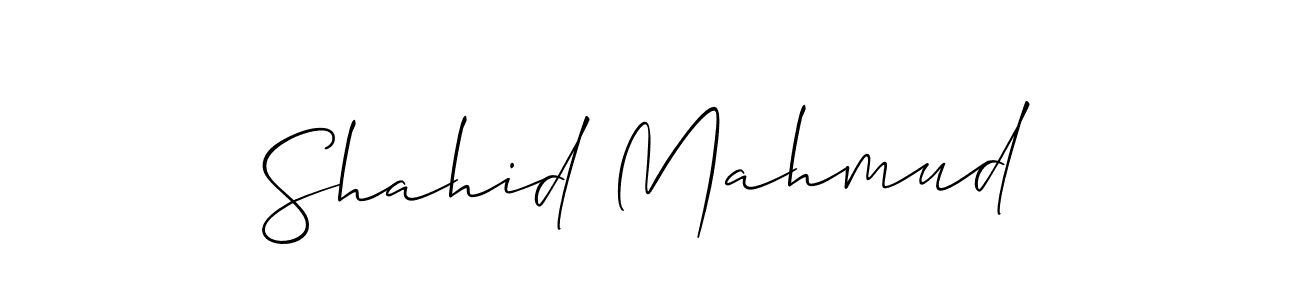 Use a signature maker to create a handwritten signature online. With this signature software, you can design (Allison_Script) your own signature for name Shahid Mahmud. Shahid Mahmud signature style 2 images and pictures png