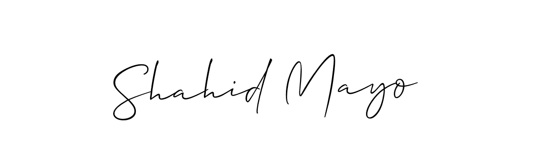 Make a short Shahid Mayo signature style. Manage your documents anywhere anytime using Allison_Script. Create and add eSignatures, submit forms, share and send files easily. Shahid Mayo signature style 2 images and pictures png