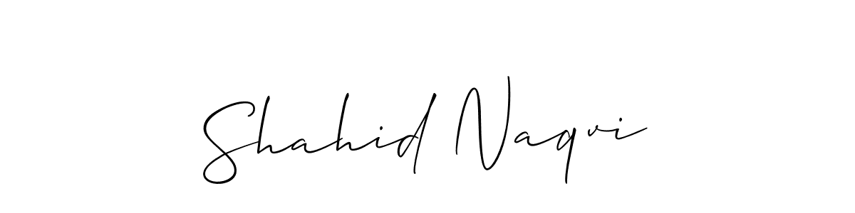 Design your own signature with our free online signature maker. With this signature software, you can create a handwritten (Allison_Script) signature for name Shahid Naqvi. Shahid Naqvi signature style 2 images and pictures png