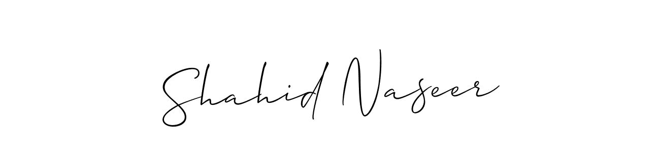 You should practise on your own different ways (Allison_Script) to write your name (Shahid Naseer) in signature. don't let someone else do it for you. Shahid Naseer signature style 2 images and pictures png