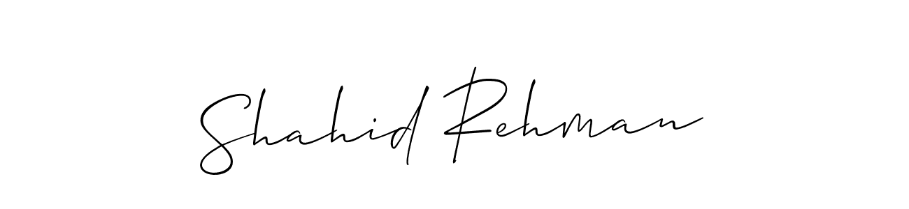 Design your own signature with our free online signature maker. With this signature software, you can create a handwritten (Allison_Script) signature for name Shahid Rehman. Shahid Rehman signature style 2 images and pictures png