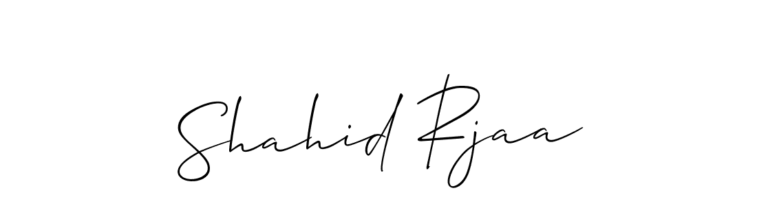 Use a signature maker to create a handwritten signature online. With this signature software, you can design (Allison_Script) your own signature for name Shahid Rjaa. Shahid Rjaa signature style 2 images and pictures png