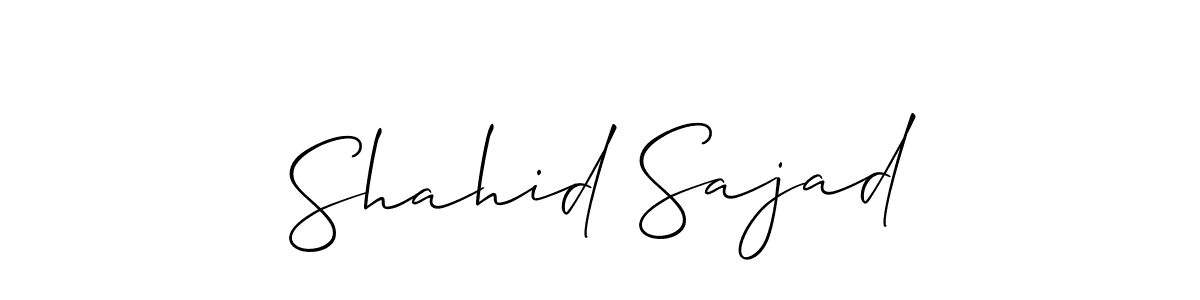 if you are searching for the best signature style for your name Shahid Sajad. so please give up your signature search. here we have designed multiple signature styles  using Allison_Script. Shahid Sajad signature style 2 images and pictures png