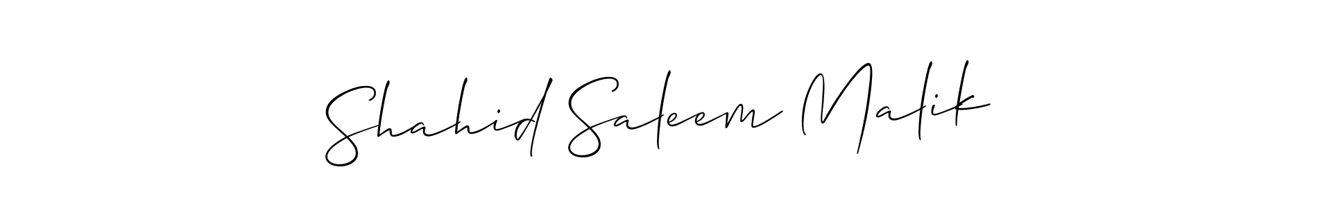 Make a beautiful signature design for name Shahid Saleem Malik. With this signature (Allison_Script) style, you can create a handwritten signature for free. Shahid Saleem Malik signature style 2 images and pictures png