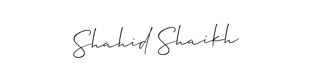 Create a beautiful signature design for name Shahid Shaikh. With this signature (Allison_Script) fonts, you can make a handwritten signature for free. Shahid Shaikh signature style 2 images and pictures png