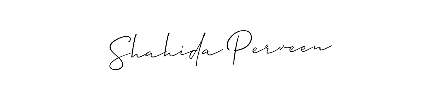 Create a beautiful signature design for name Shahida Perveen. With this signature (Allison_Script) fonts, you can make a handwritten signature for free. Shahida Perveen signature style 2 images and pictures png