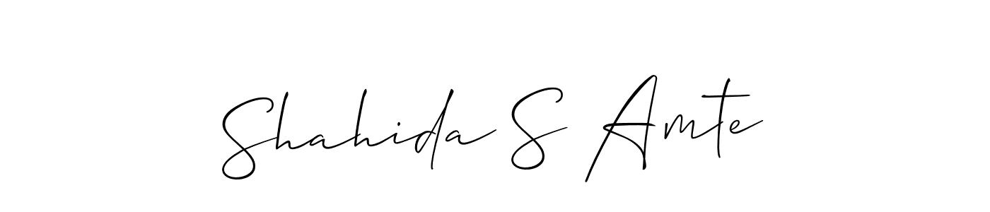 You should practise on your own different ways (Allison_Script) to write your name (Shahida S Amte) in signature. don't let someone else do it for you. Shahida S Amte signature style 2 images and pictures png