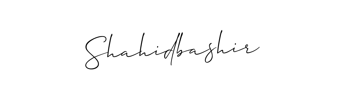 How to make Shahidbashir signature? Allison_Script is a professional autograph style. Create handwritten signature for Shahidbashir name. Shahidbashir signature style 2 images and pictures png