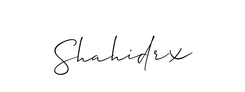 Make a beautiful signature design for name Shahidrx. With this signature (Allison_Script) style, you can create a handwritten signature for free. Shahidrx signature style 2 images and pictures png