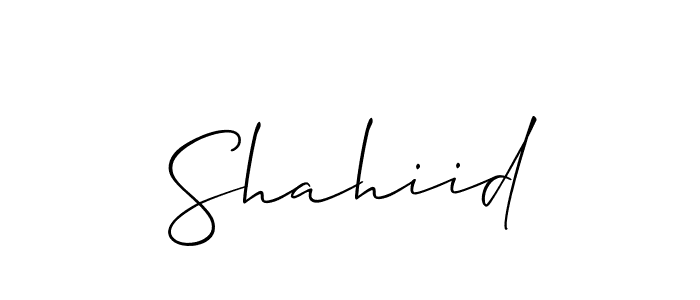 if you are searching for the best signature style for your name Shahiid. so please give up your signature search. here we have designed multiple signature styles  using Allison_Script. Shahiid signature style 2 images and pictures png